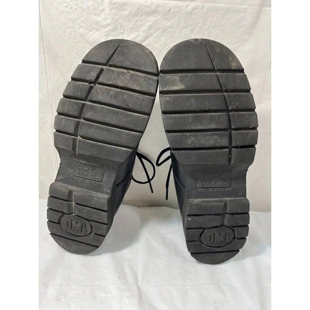 Dr Martens 9258 PLATFORM ENGLAND Black Leather Lace Up Shoes Men's SIZE 9